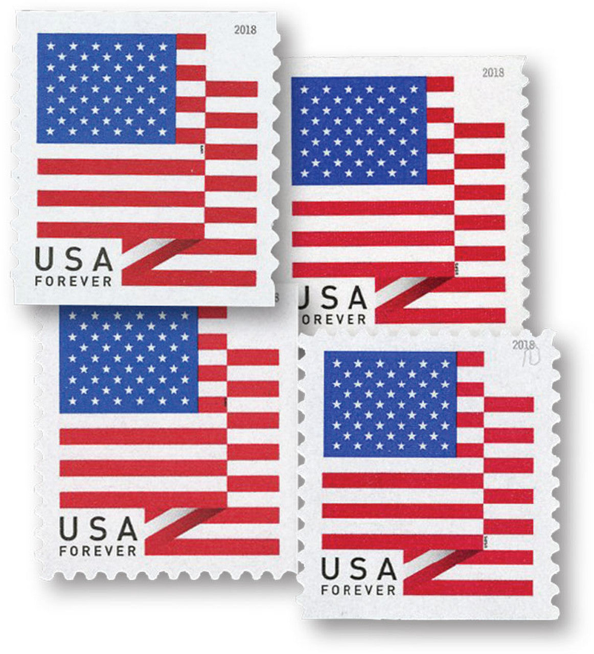 Coil/roll Year 2018 of 100 Brand New Sealed USPS Forever Postage Stamps