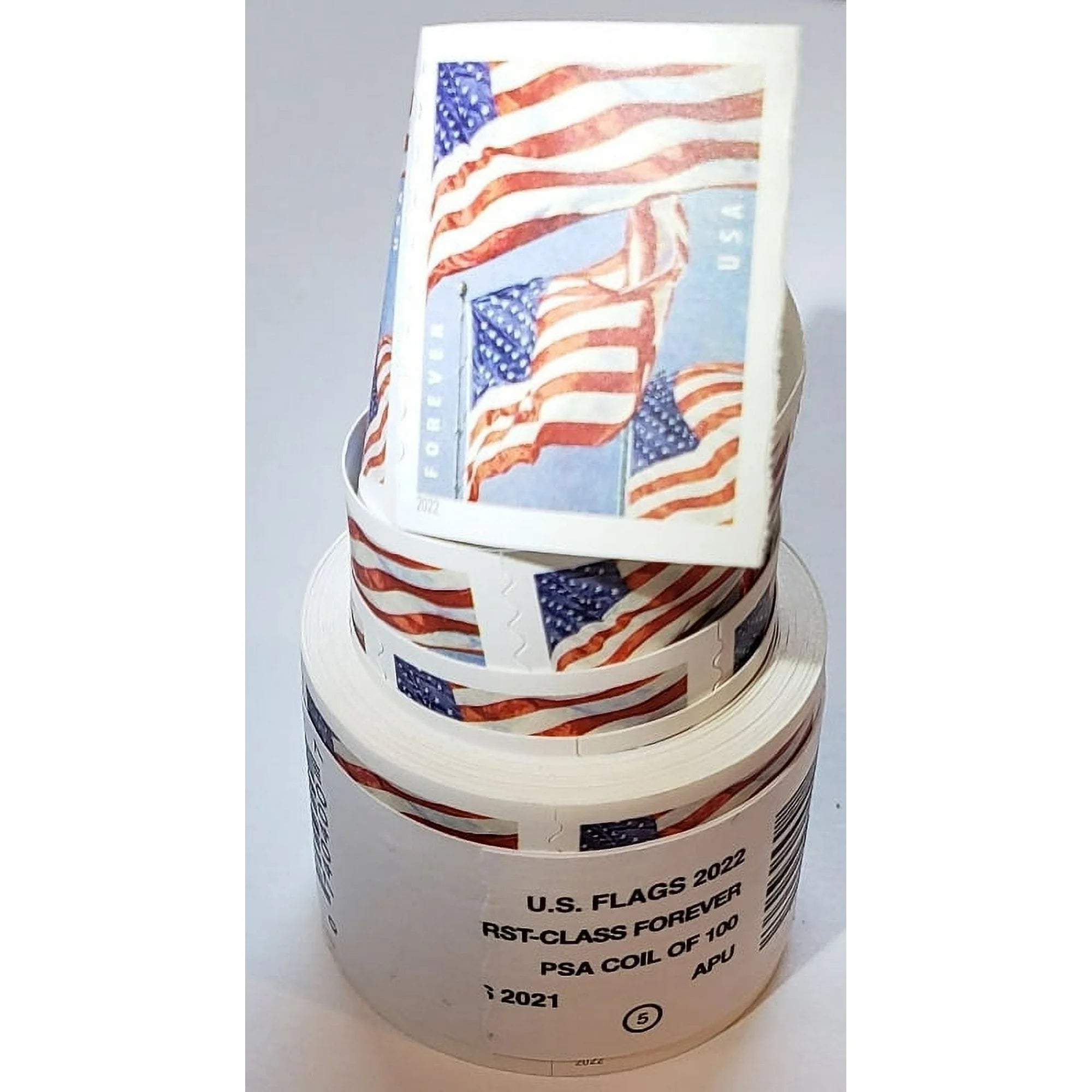 2022 American Flag Coil/roll of 100 Sealed USPS Forever Postage Stamps