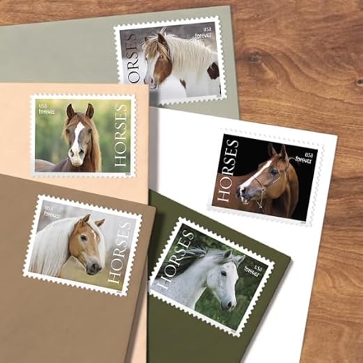 Horses 2024 5 sheets of 20 (100 total) USPS Forever