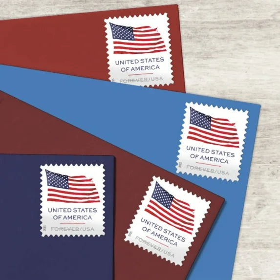 2025 American Flags Coil/roll of 100 Sealed USPS Forever Postage Stamps