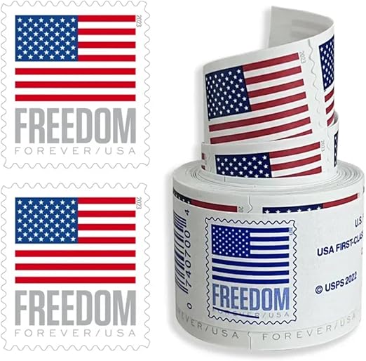 2023 American Flag Coil/roll of 100 Sealed USPS Forever Postage Stamps