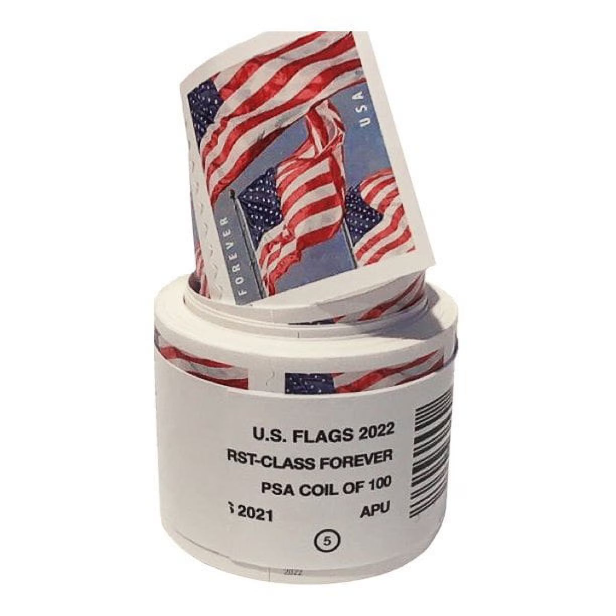 2022 American Flag Coil/roll of 100 Sealed USPS Forever Postage Stamps
