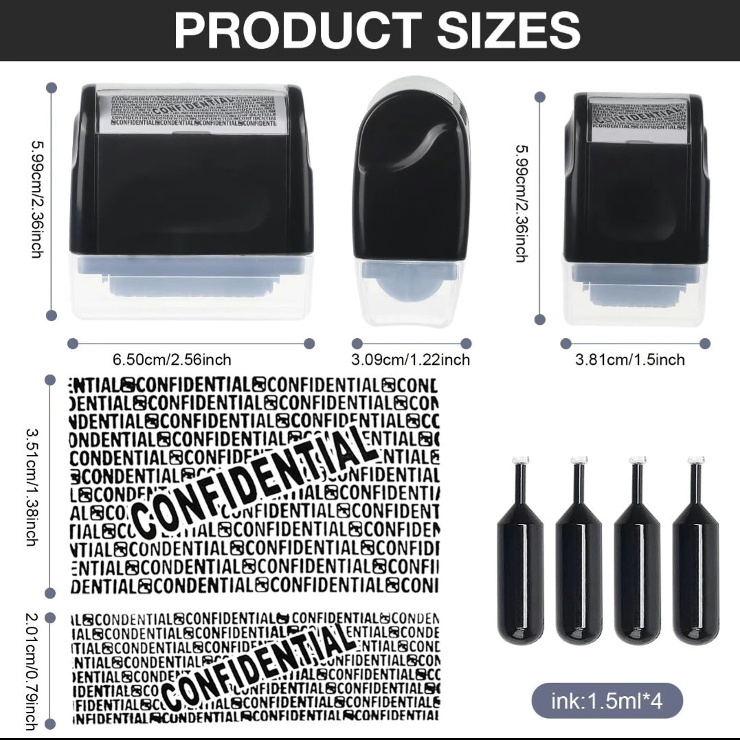 Identify Information Protection roller LARGE. 1 ink cartridge. (colors will vary)