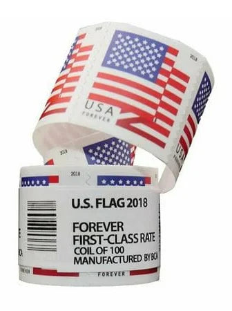 Coil/roll Year 2018 of 100 Brand New Sealed USPS Forever Postage Stamps